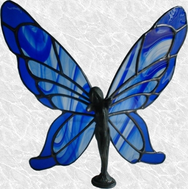 Stained Glass Butterfly Lady