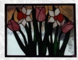 Stained Glass Tulips and Daffodils