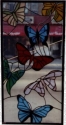 Stained Glass Butterflies Panel