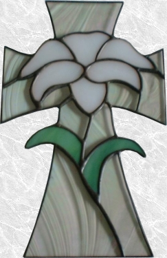 Stained Glass Heart Cross