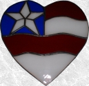 Stained Glass Heart Flag